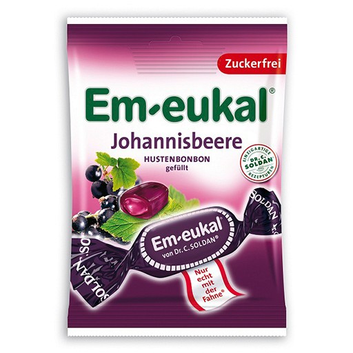 EM-EUKAL Bonbons Johannisbeere gefüllt zuckerfei