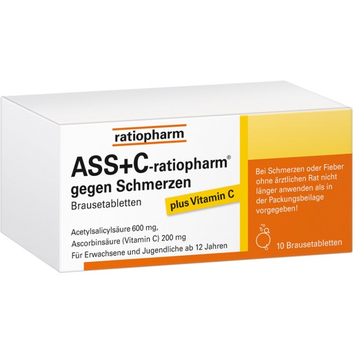 ASS + C-ratiopharm gegen Schmerzen Brausetabletten