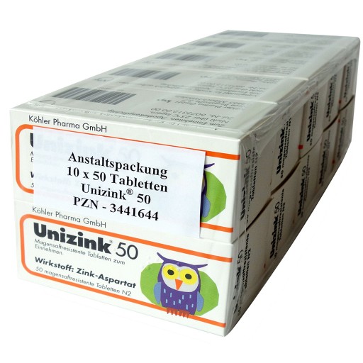 UNIZINK 50 magensaftresistente Tabletten