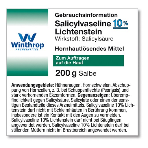 SALICYLVASELINE 10% Lichtenstein