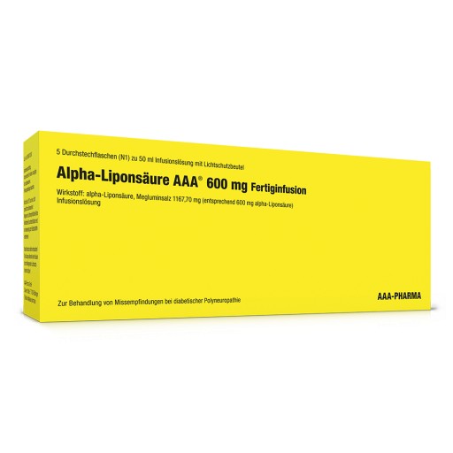 ALPHA LIPONSÄURE AAA 600 mg Injektionsflaschen - 5X50ml