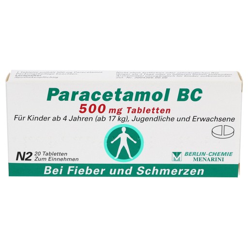 PARACETAMOL BC 500 mg Tabletten