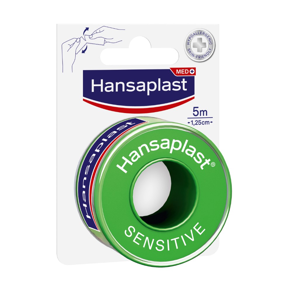HANSAPLAST Fixierpfl.Sensitive 1,25 cmx5 m