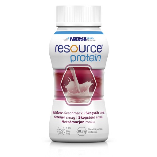 RESOURCE Protein Drink Waldbeere - 4X200ml - Trinknahrung & Sondennahrung