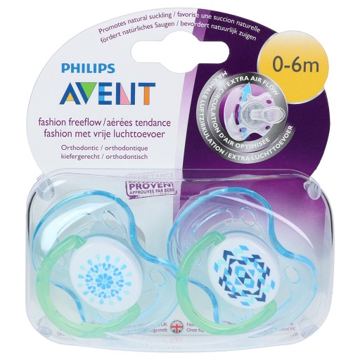 AVENT Schnuller Freeflow Trend 0-6 Mon.BPA-frei - 2St - Schnuller
