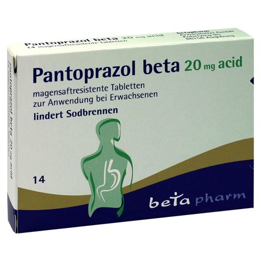 PANTOPRAZOL beta 20 mg acid magensaftres.Tabletten