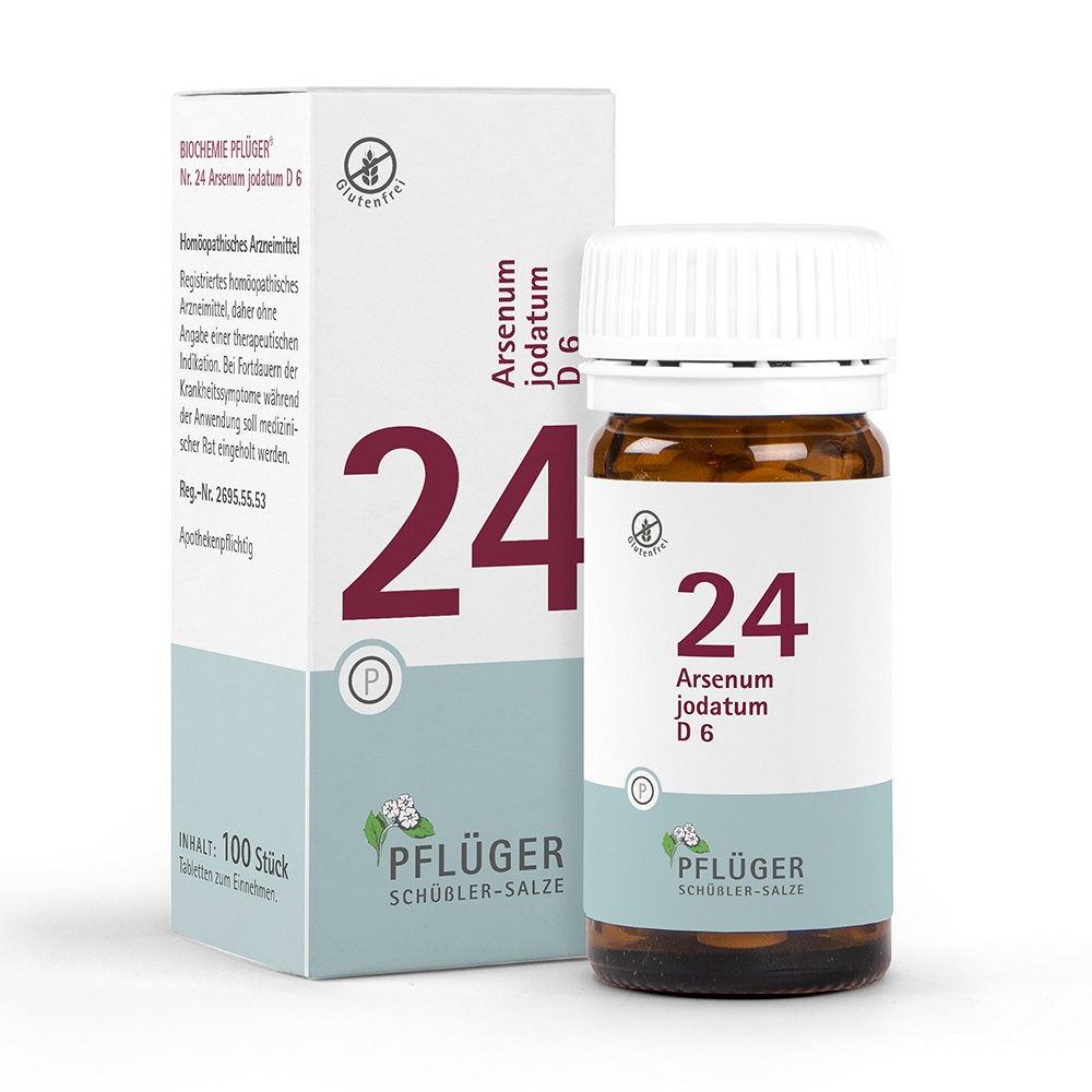 BIOCHEMIE Pflüger 24 Arsenum jodatum D 6 Tabletten