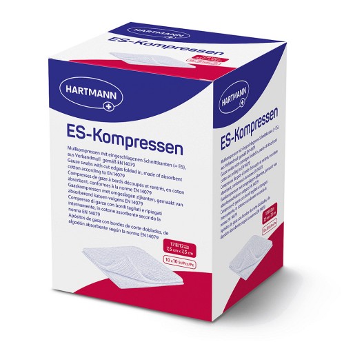 ES-KOMPRESSEN steril 7,5x7,5 cm 12fach Großpackung
