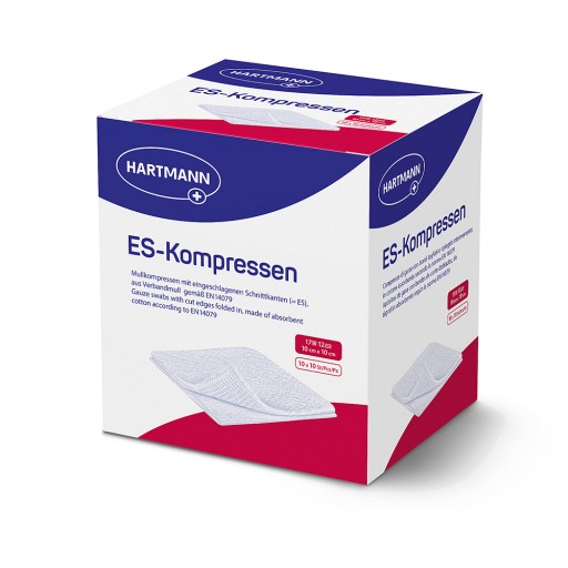 ES-KOMPRESSEN steril 10x10 cm 12fach Großpackung