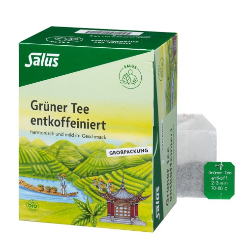 GRÜNER TEE entkoffeiniert Bio Salus Filterbeutel