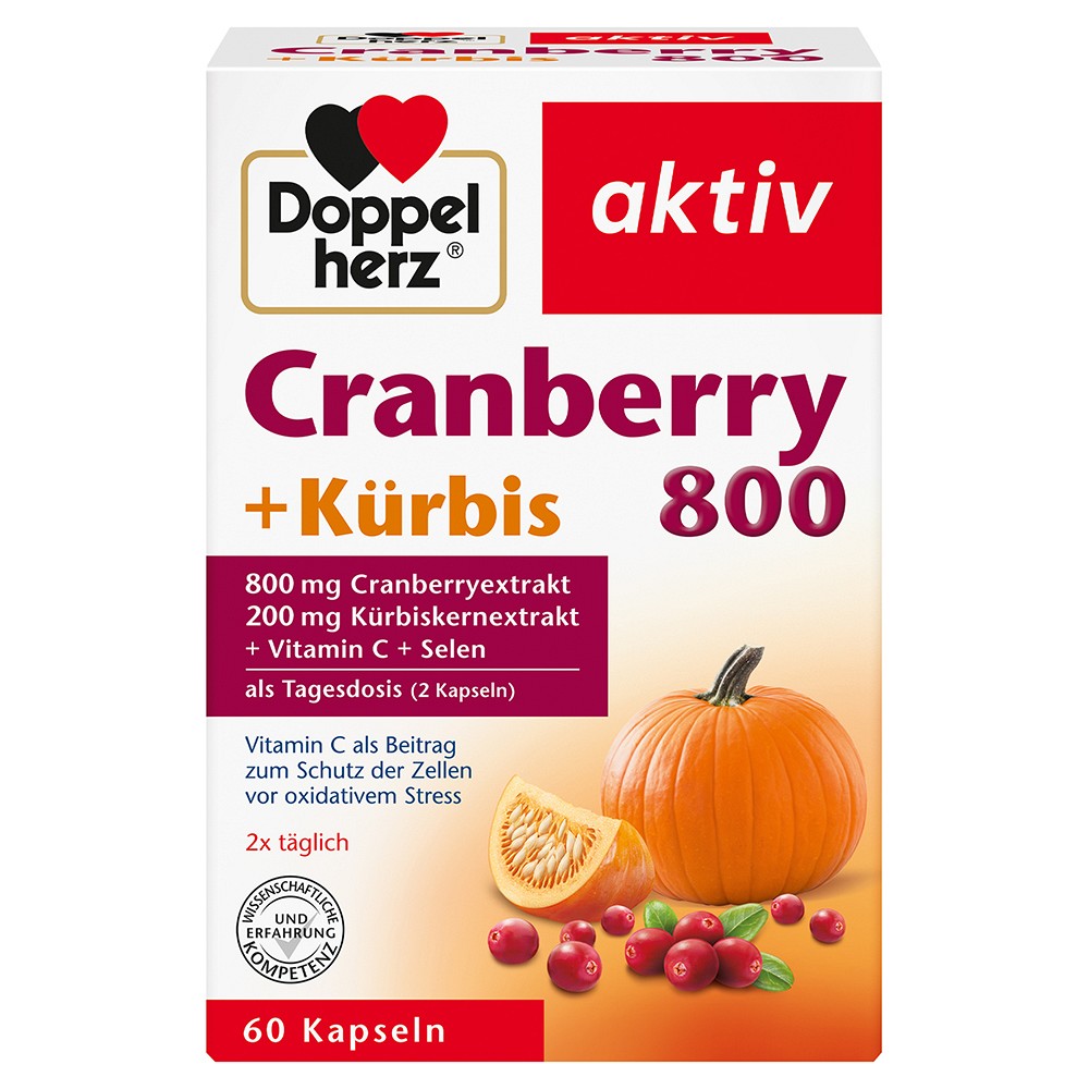 DOPPELHERZ Cranberry+Kürbis Kapseln