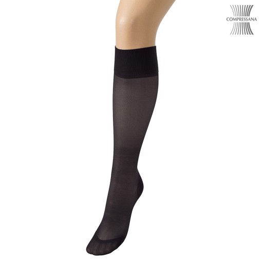 COMPRESSANA Calypso 70den Kniestr.Gr.5 Softb.sch. - 2St - Feinstützstrümpfe