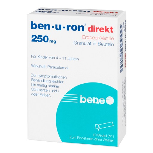 BEN-U-RON direkt 250 mg Granulat Erdbeer/Vanille