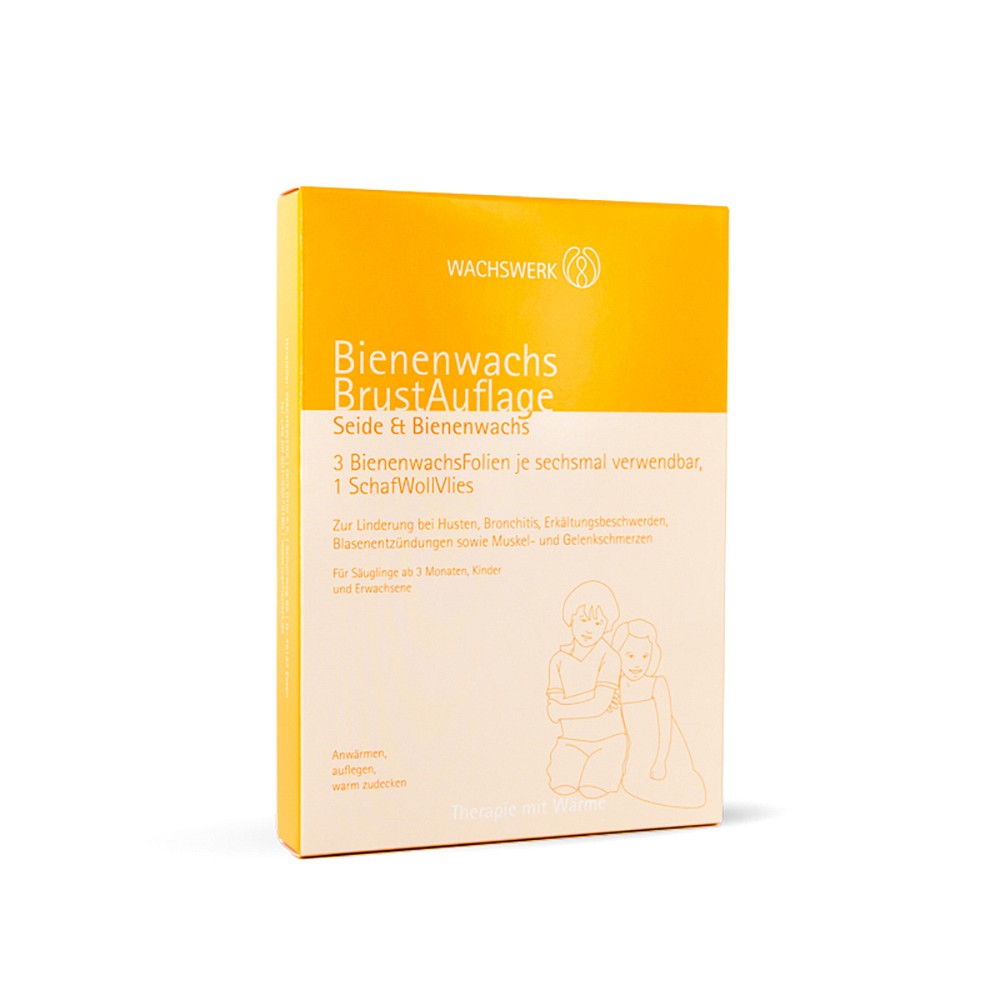 BIENENWACHS BRUSTAUFLAGE Scha/Woll/Vlies - 3St - Erkältung