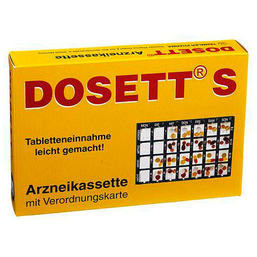 DOSETT S Arzneikassette rot - 1St - Tablettenteiler & -dispenser