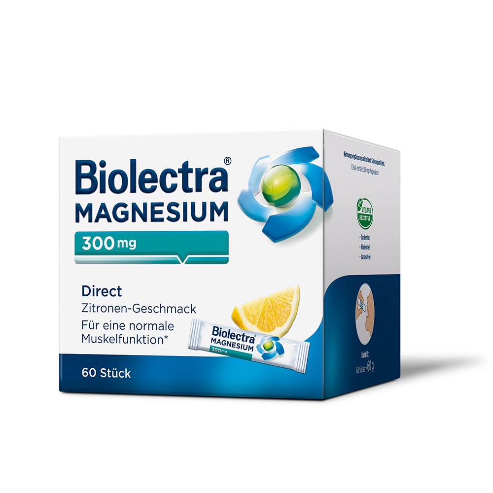 BIOLECTRA Magnesium 300 mg Direct Zitrone Sticks