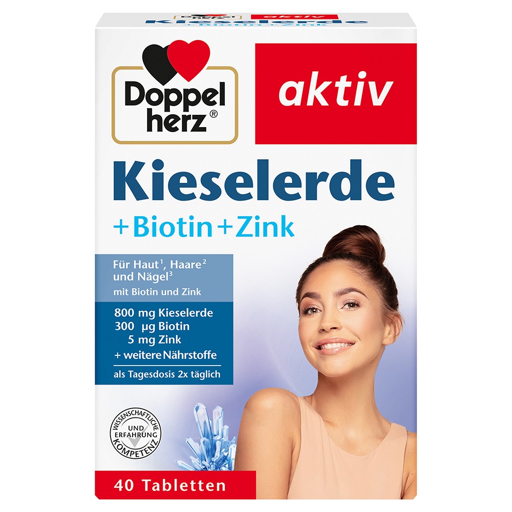 DOPPELHERZ Kieselerde+Biotin+Zink Tabletten