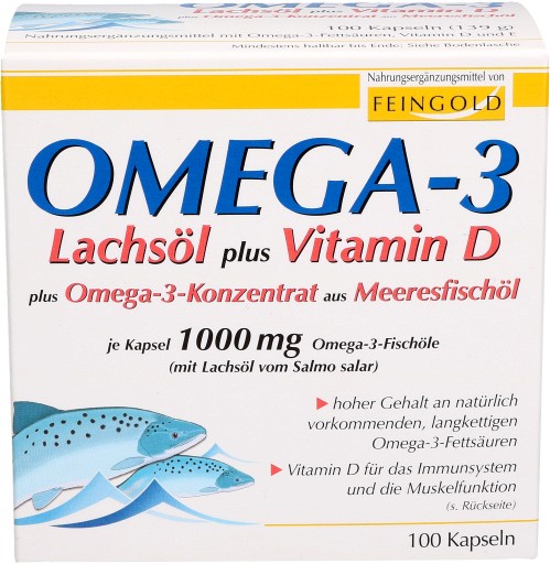 OMEGA-3 LACHSÖL plus Vit.D plus Omega-3 Konz.Kps.