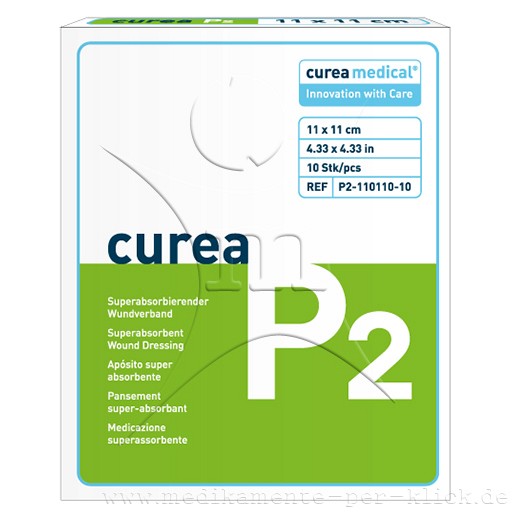 CUREA P2 superabsorb.Wundauflage 11x11 cm