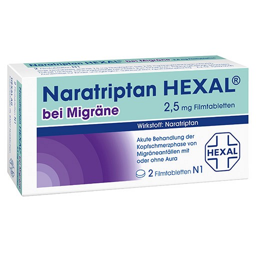 NARATRIPTAN HEXAL bei Migräne 2,5 mg Filmtabletten