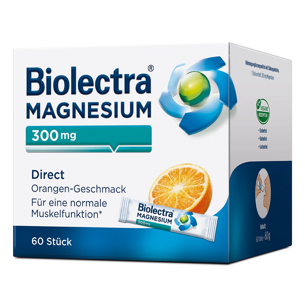 BIOLECTRA Magnesium 300 mg Direct Orange Sticks