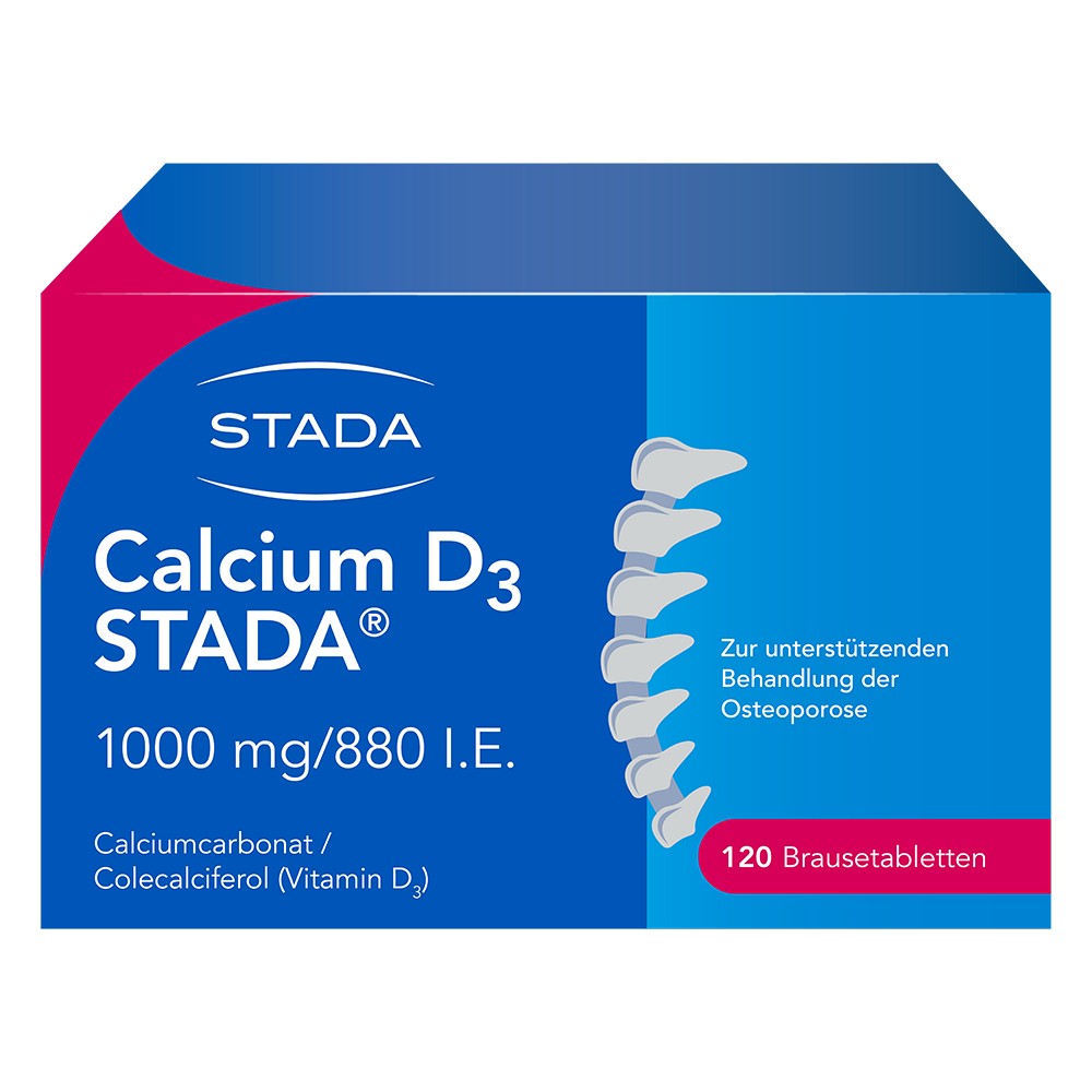 CALCIUM D3 STADA 1000 mg/880 I.E. Brausetabletten - 120St