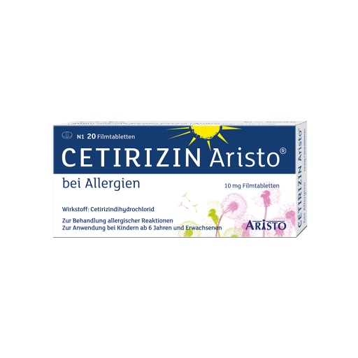 CETIRIZIN Aristo bei Allergien 10 mg Filmtabletten