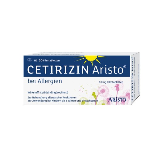 CETIRIZIN Aristo bei Allergien 10 mg Filmtabletten