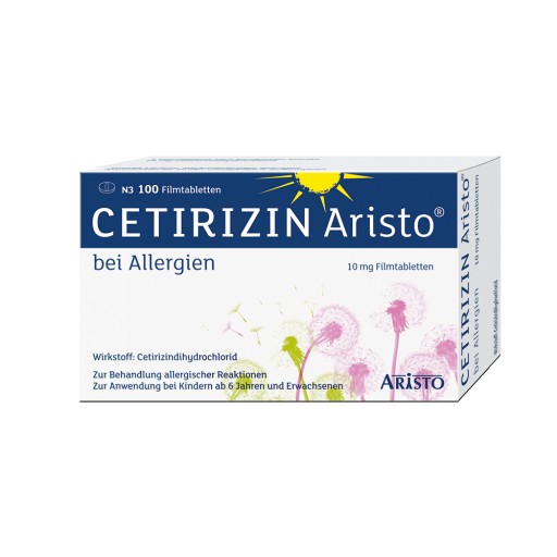 CETIRIZIN Aristo bei Allergien 10 mg Filmtabletten