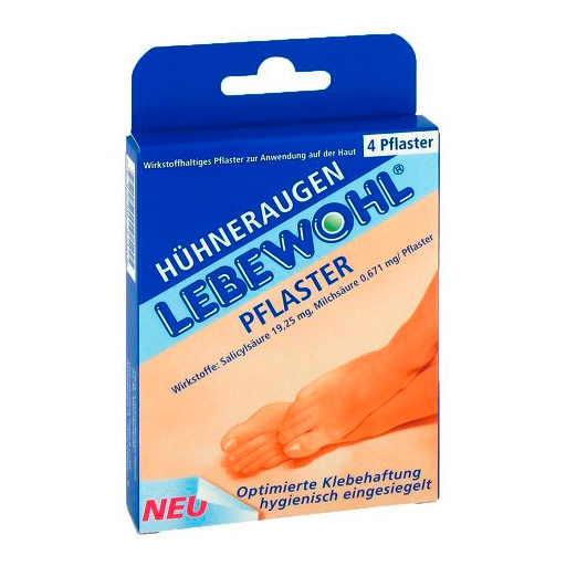 LEBEWOHL Hühneraugen Pflaster normal - 4St