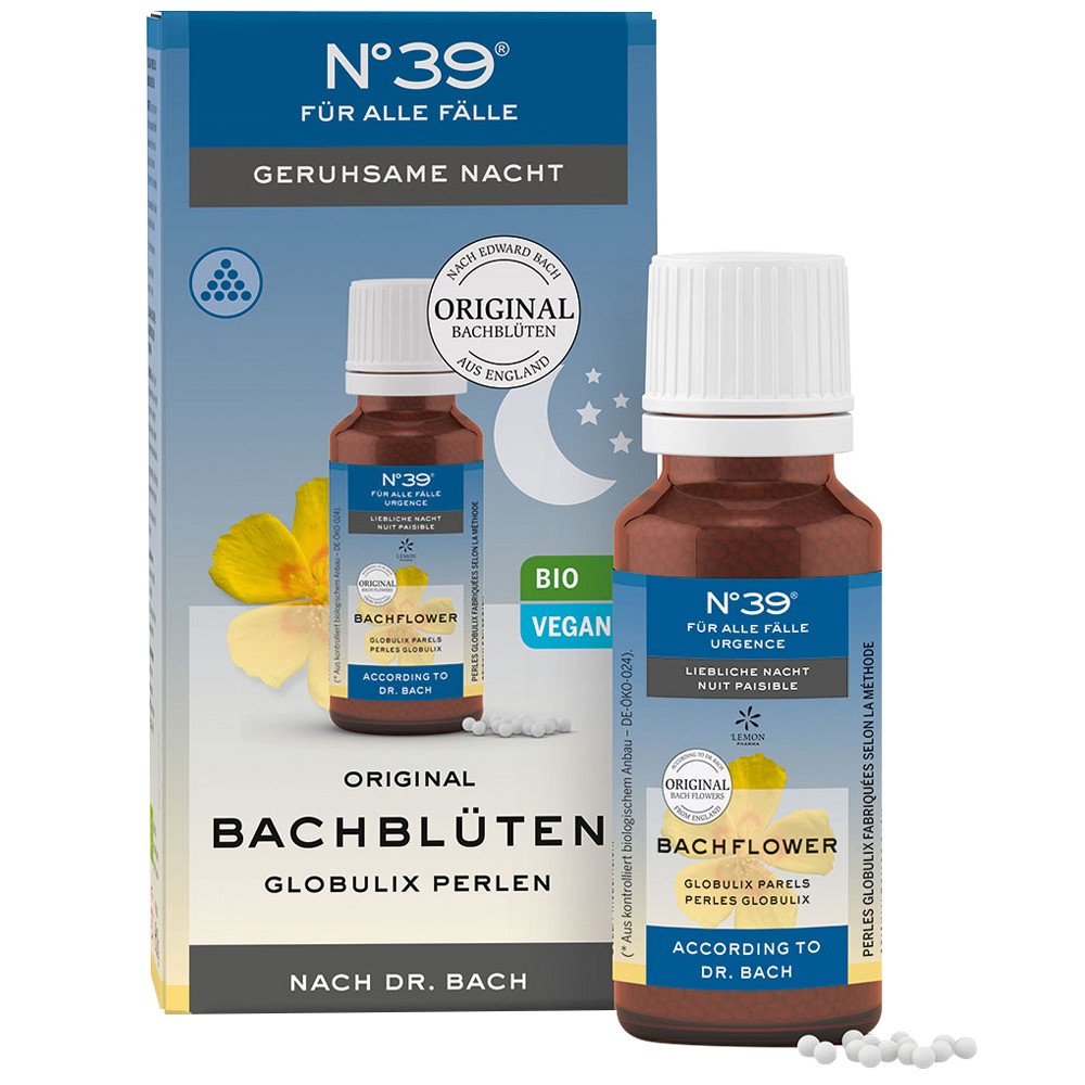 BACHBLÜTEN Notfall No.39 Globulix Nacht Granulat - 20g - Homöopathie & Natur