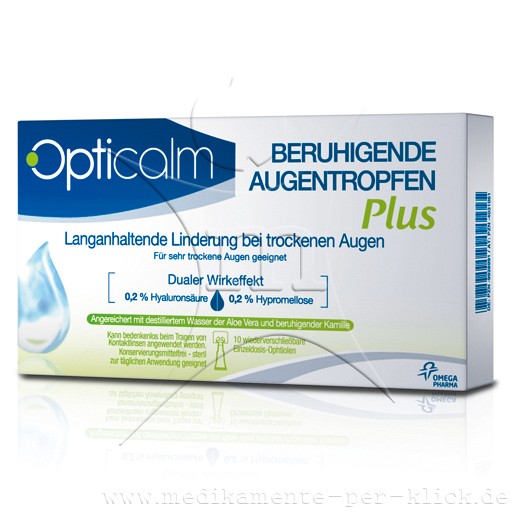 OPTICALM beruhigende Augentropfen Plus in Einzeld.