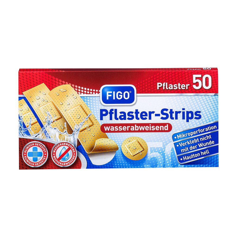 FIGO Pflasterstrips wasserabweisend - 50St - Erste Hilfe