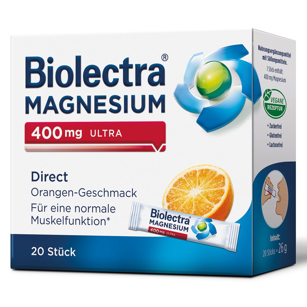 BIOLECTRA Magnesium 400 mg ultra Direct Orange