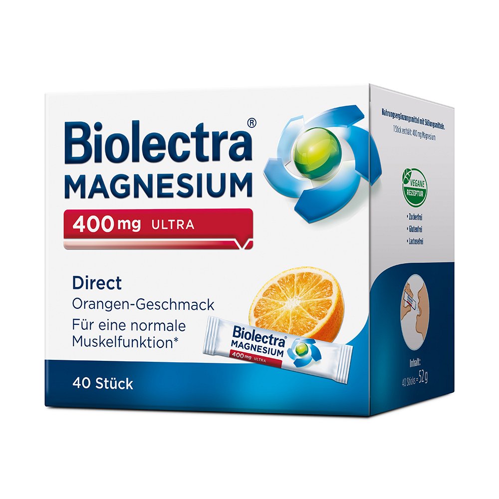 BIOLECTRA Magnesium 400 mg ultra Direct Orange