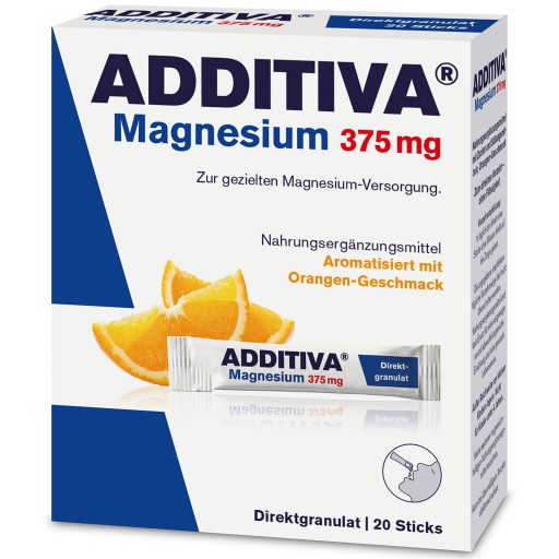 ADDITIVA Magnesium 375 mg Sticks Orange