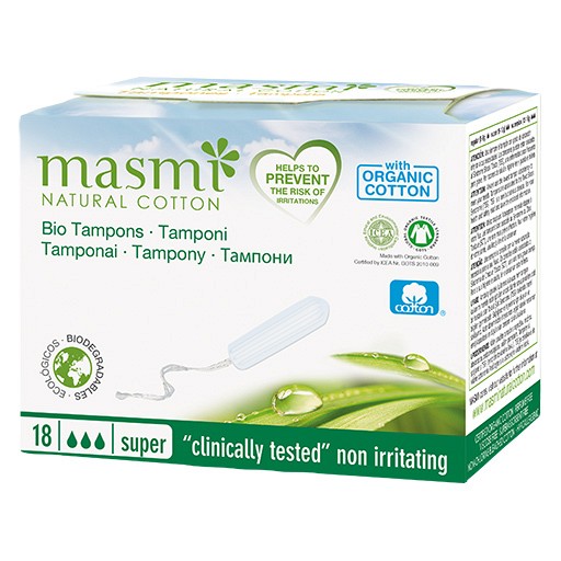 BIO TAMPONS Super 100% Bio-Baumwolle MASMI