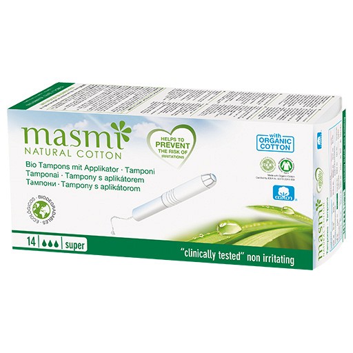 BIO TAMPONS Super m.Applik.100% Bio-Baumw.MASMI