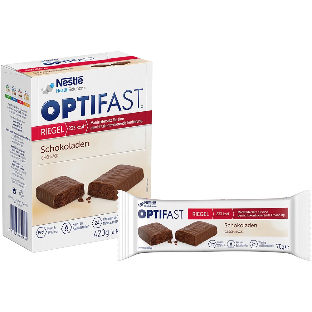 OPTIFAST Riegel Schokolade - 6X70g - Mahlzeiten