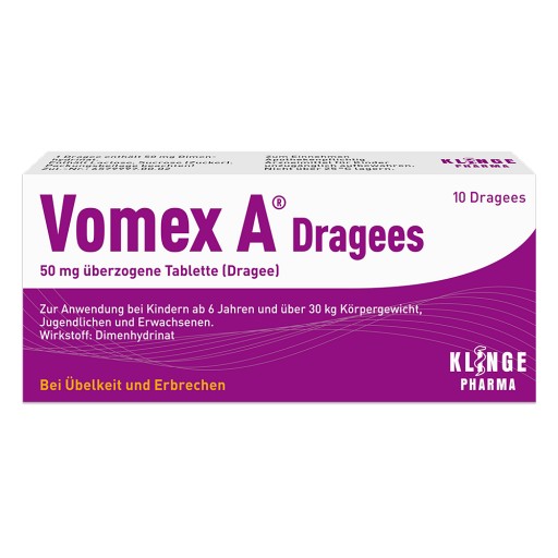 VOMEX A Dragees 50 mg überzogene Tabletten