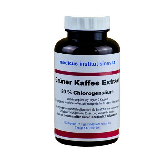 GRÜNER KAFFEE Extrakt 50% Chlorogensäure Kapseln - 120St