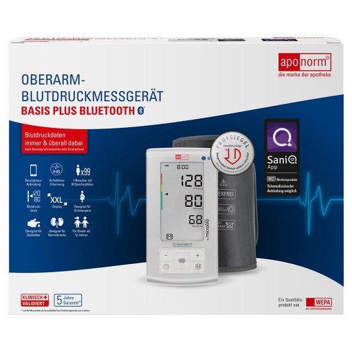 APONORM Blutdruckmessgerät Basis Plus BlueTooth OA - 1St - Oberarmgeräte