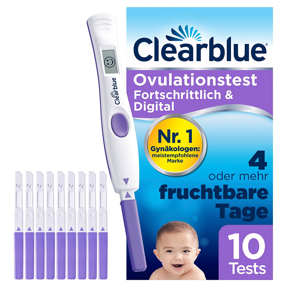 CLEARBLUE Ovulationstest fortschrittlich & digital - 10St - Bestimmung fruchtbarer Tage