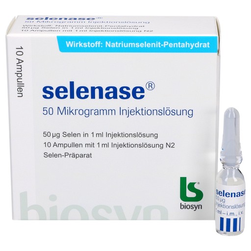 SELENASE 50 Mikrogramm Injektionslösung - 10X1ml