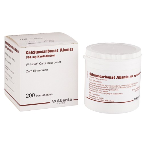 CALCIUMCARBONAT ABANTA 500 mg Kautabletten