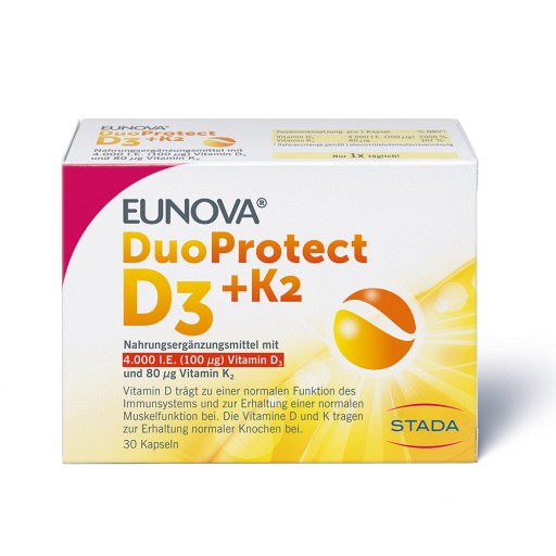 EUNOVA DuoProtect D3+K2 4000 I.E./80 µg Kapseln