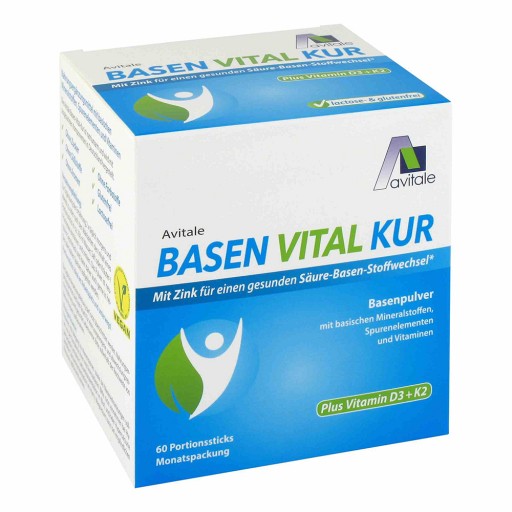 BASEN VITAL KUR plus Vitamin D3+K2 Pulver - 60St - Entgiften-Entschlacken-Entsäuern