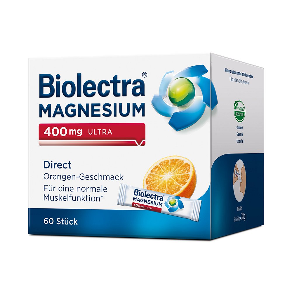 BIOLECTRA Magnesium 400 mg ultra Direct Orange