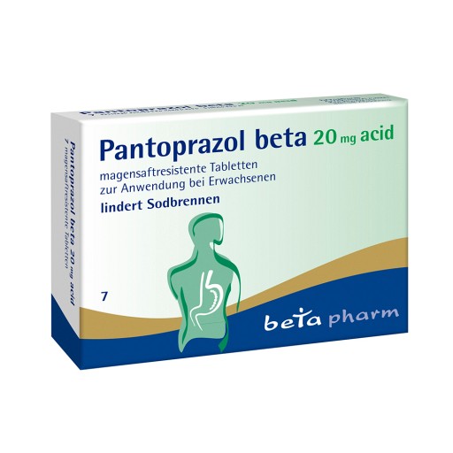 PANTOPRAZOL beta 20 mg acid magensaftres.Tabletten