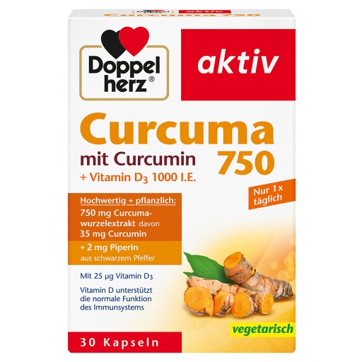 DOPPELHERZ Curcuma 750 Kapseln